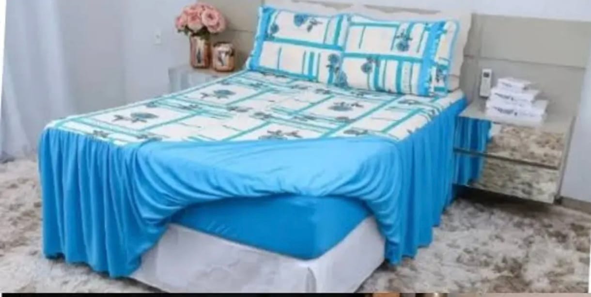 Colcha Lençol Babado Casal