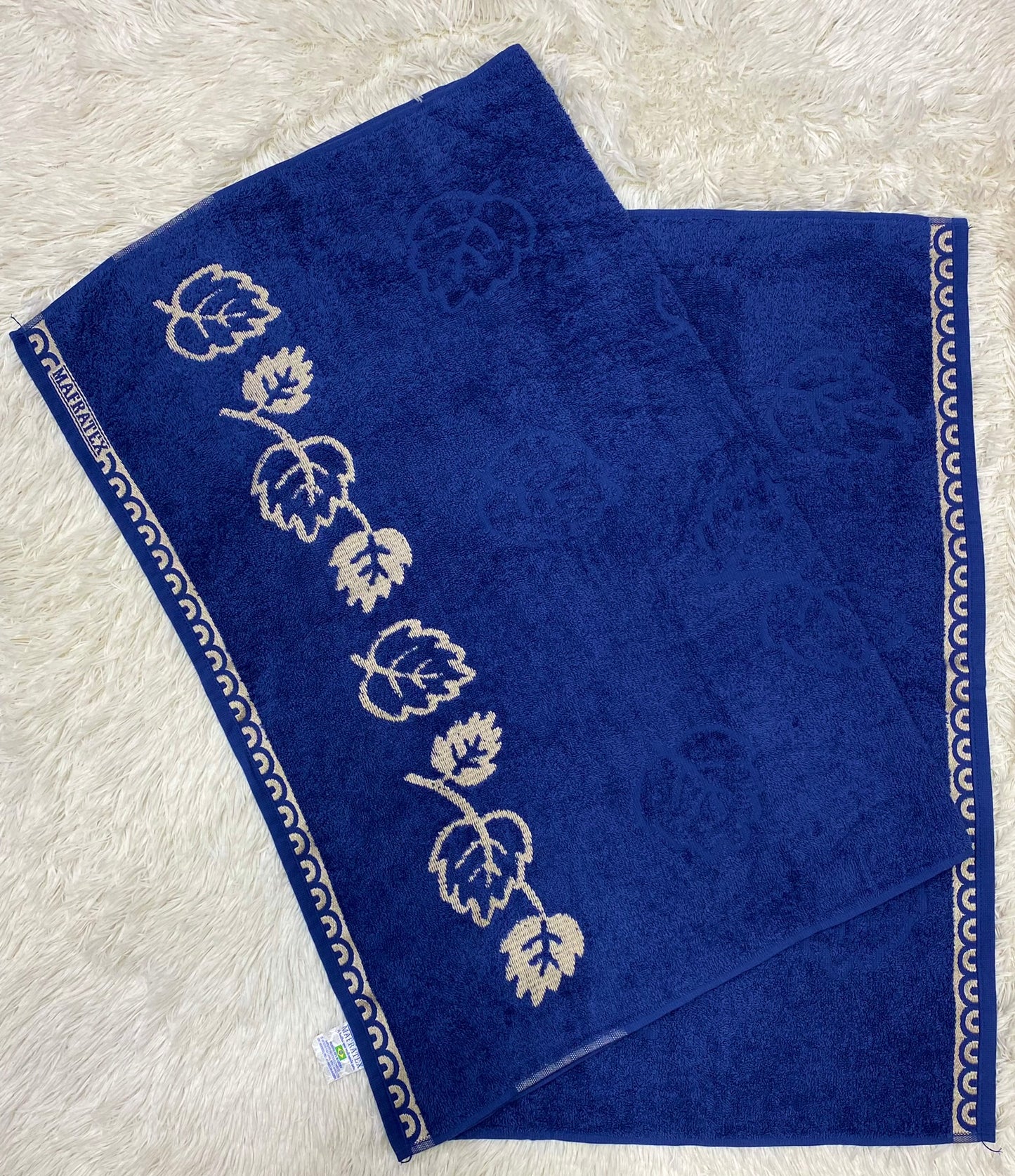 Toalha de banho, azul marinho, 150 x 0.75, 100% algodão, veneza