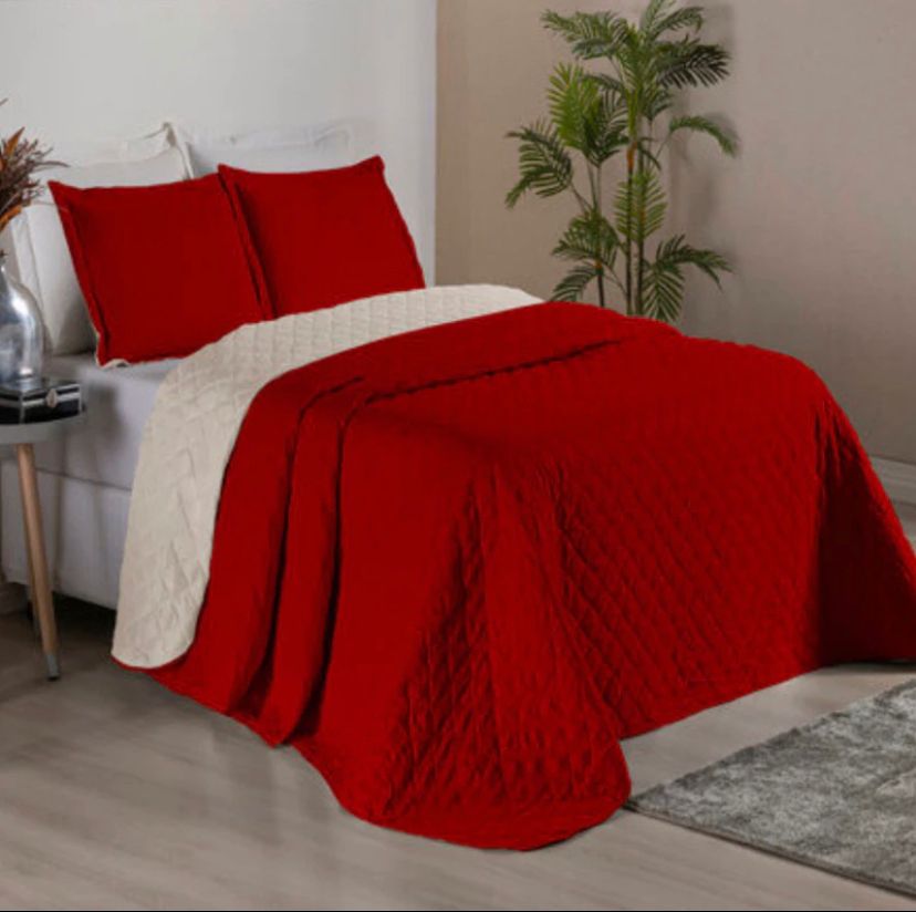 Cobre Leito Casal Dupla Face Tam. 2.20x2.40