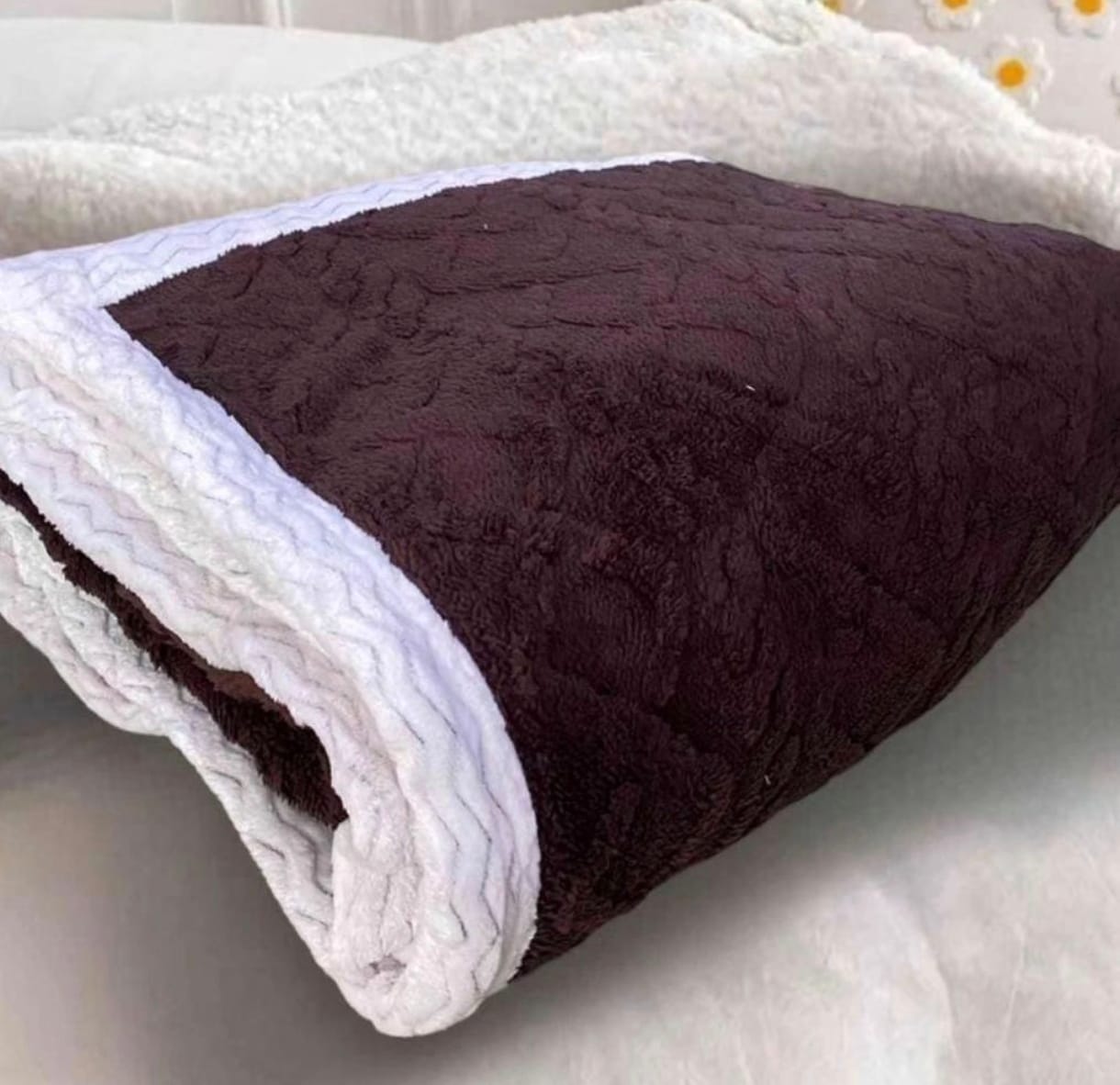 Manta Sherpa, Casal 1.90 X 2.10, Poliéster 100%, Marrom