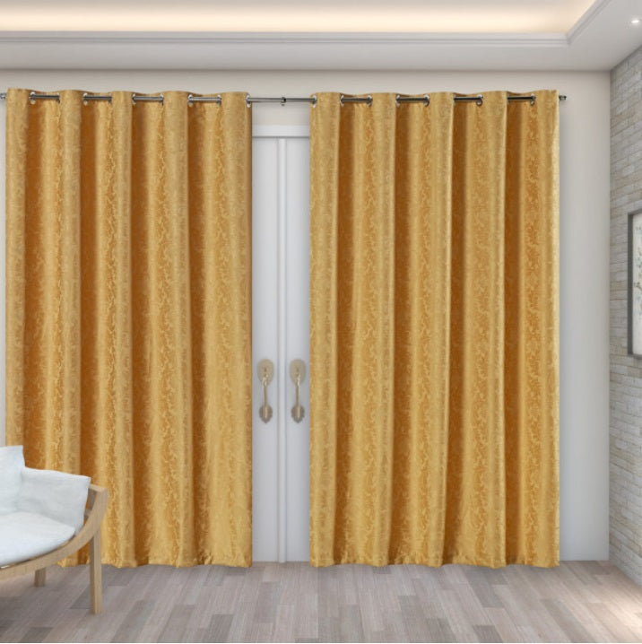 Cortina Jacardi, Mostarda, tamanho 3.00 X 2.60