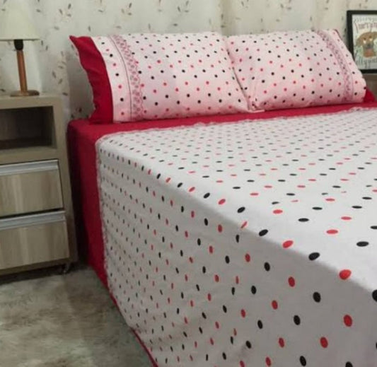 Jogo de Lençol, Casal, Virol, 4 peças