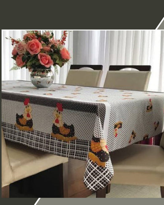 Forro de mesa, estampado, para 8 cadeiras