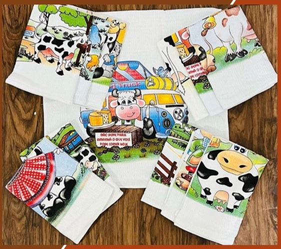 Pano de Prato Comum, 3 por R$10.00