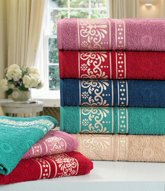 Toalha de banho, lilás, 150 x 0.75, 100% algodão, arabesco