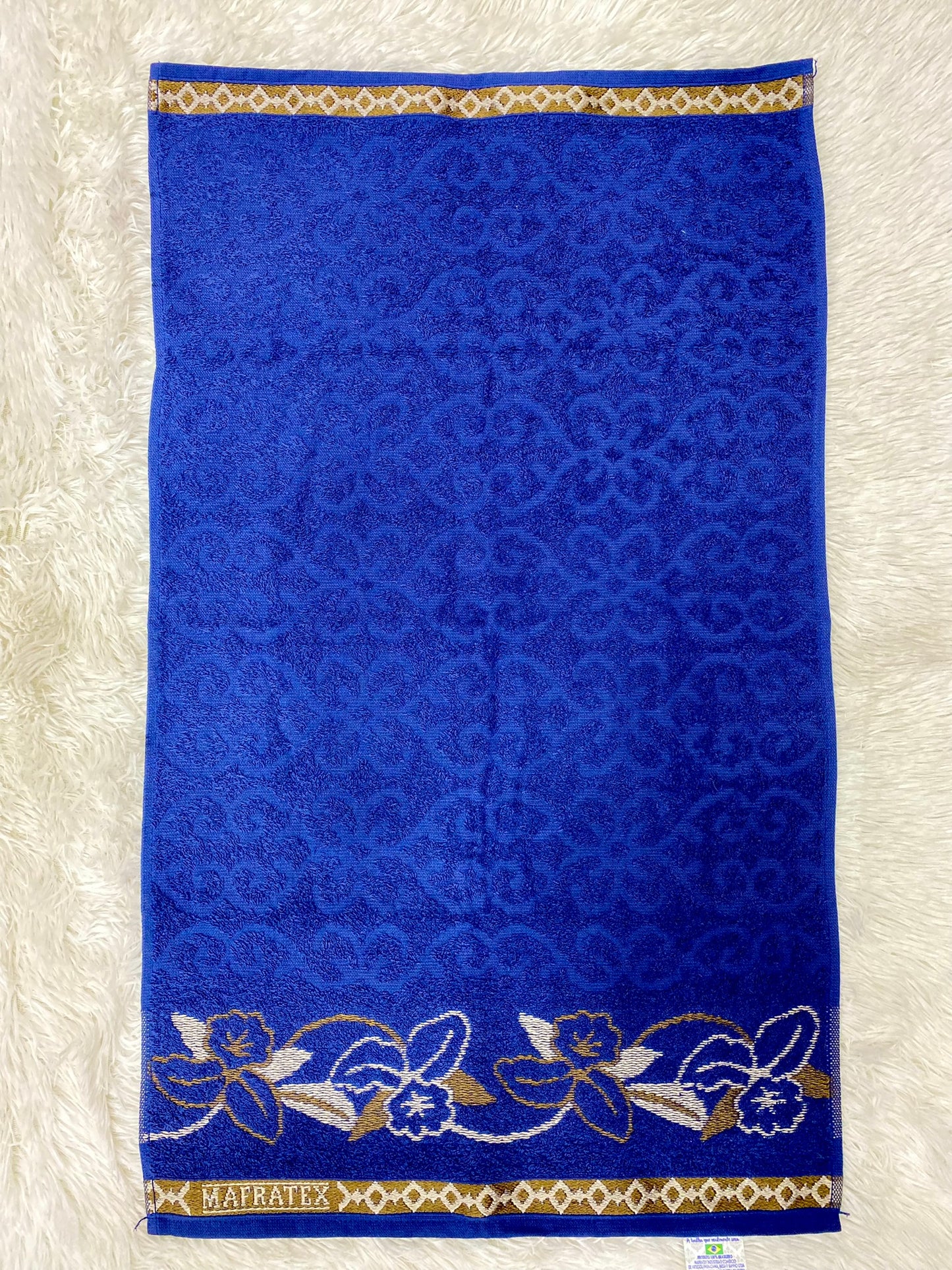 Toalha de banho, azul marinho, 150 x 0.75, 100% algodão, hortência