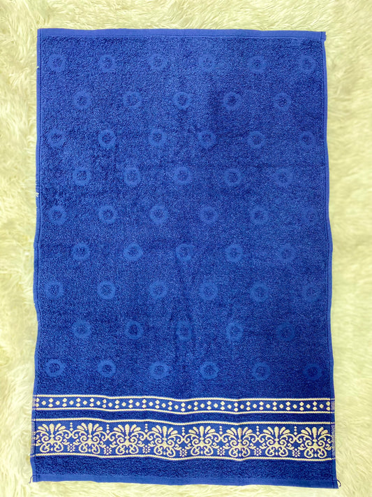 Toalha de banho, azul marinho, 150 x 0.75, 100% algodão, arabesco