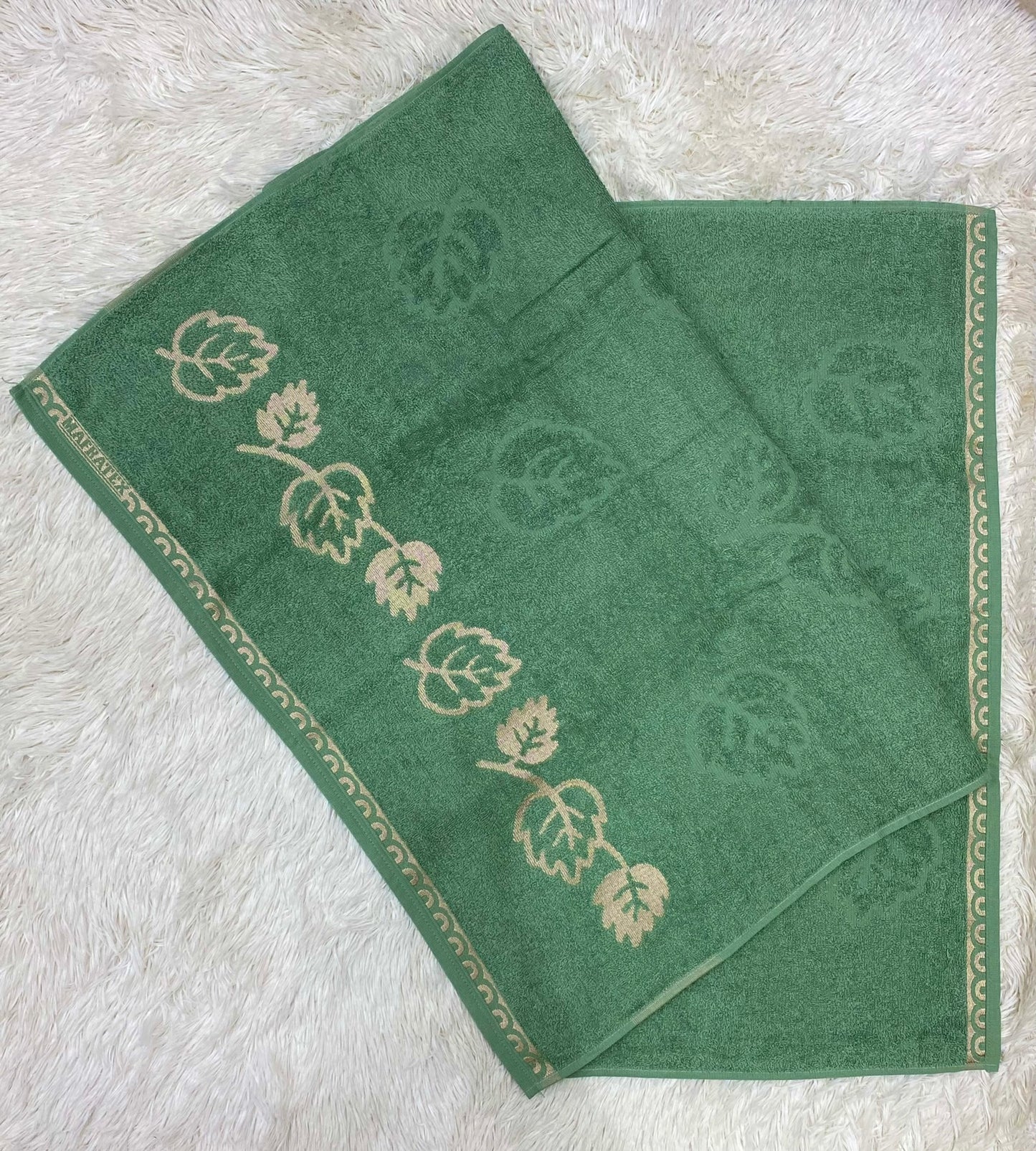 Toalha de banho, verde bambú, 150 x 0.75, 100% algodão, veneza