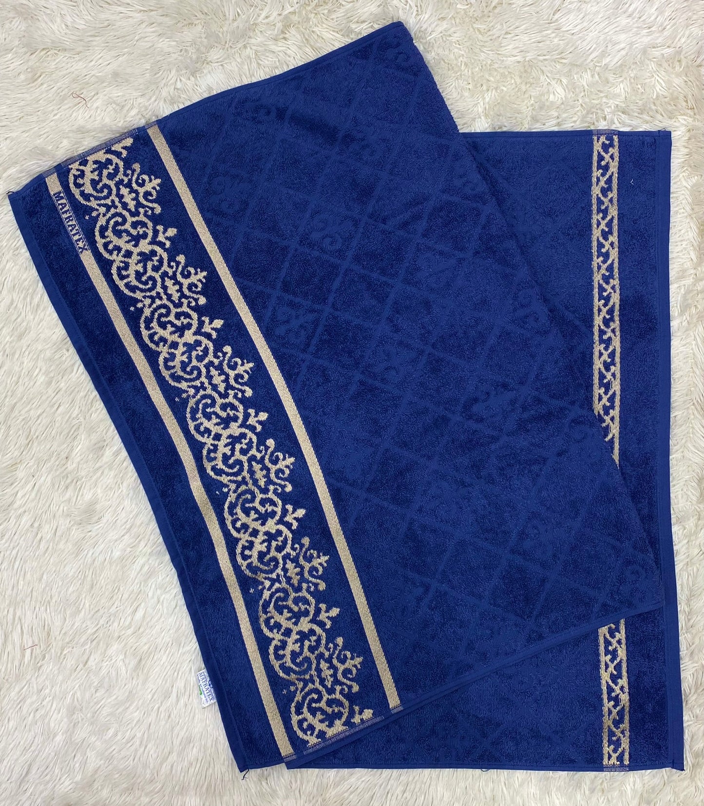 Toalha de banho, azul marinho, 150 x 0.75, 100% algodão, dubai