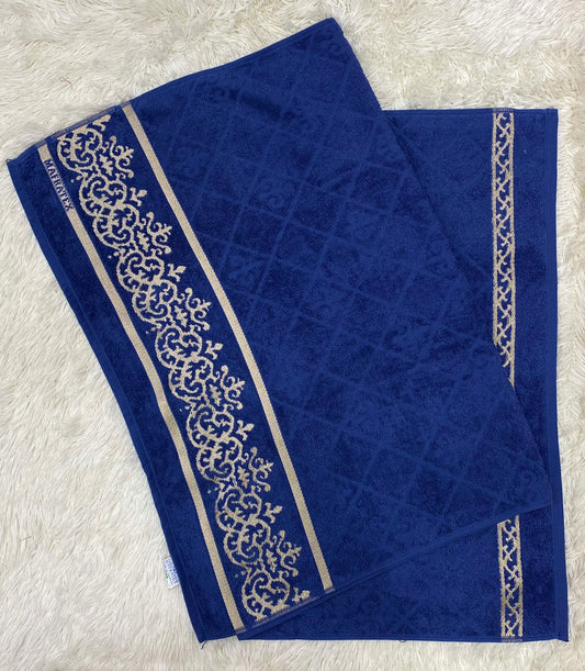Toalha de banho, azul marinho, 150 x 0.75, 100% algodão, dubai