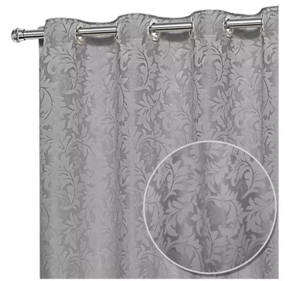 Cortina Jacardi, Cinza, tamanho 2.60 X 1.60